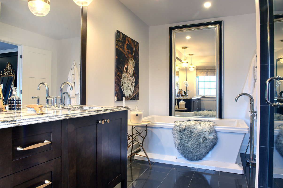 Glam Bathroom Design Photo by Sonya Kinkade Design Wayfair